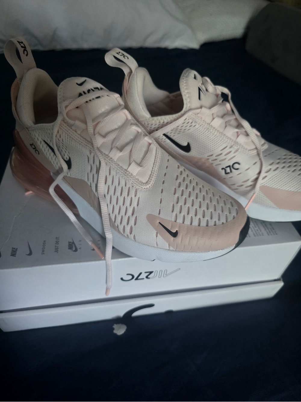 Nike Air Max 270 Pale Pink & White Women's Sneakers